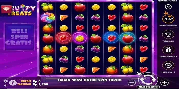 Tampilan awal permainan Fruity Treats