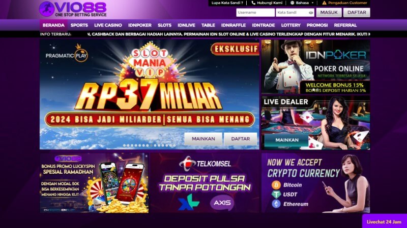Halaman Utama Situs Vio88