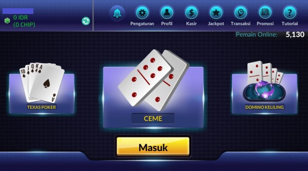 Aplikasi Game Ceme