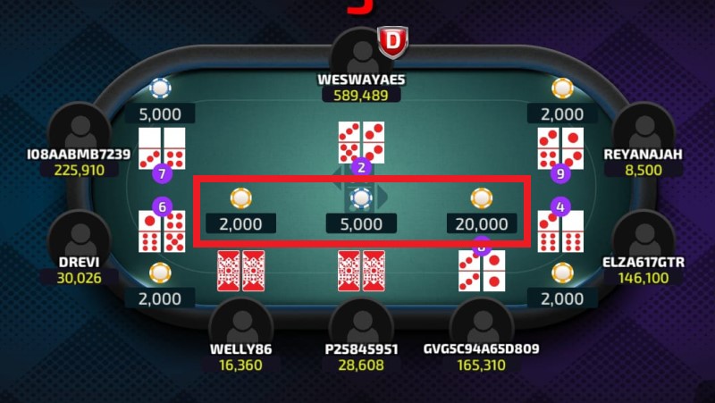 Menambahkan Chip Taruhan Ceme Online