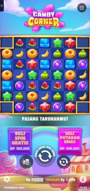 Tampilan Depan Slot Candy Corner